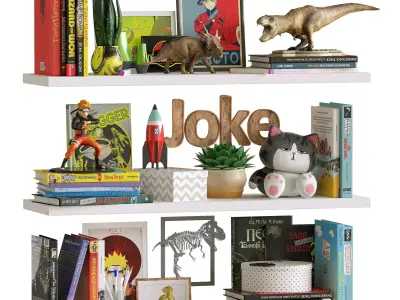 Teenager Decor Low-poly 3D model