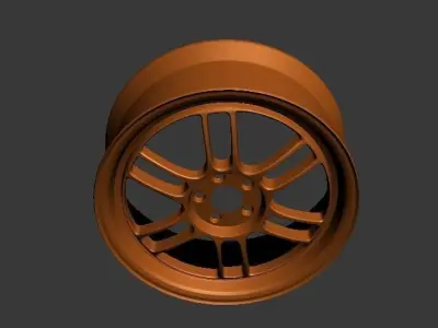 Wheel Enkei RPF1 Low-poly 3D model