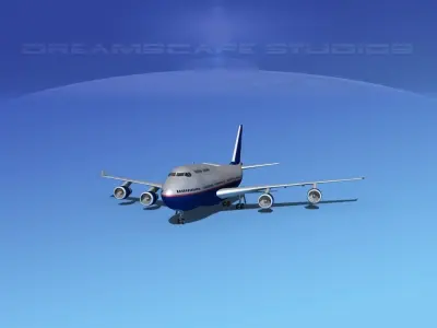 Boeing 747-400 United Airlines 2 3D model