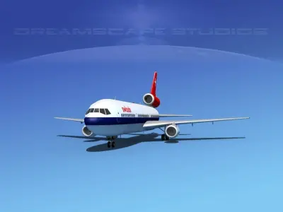 Douglas DC-10 Swissair 3D model