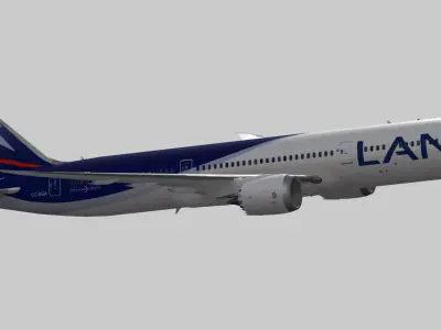 Boeing 787-9 LAN airlines livery Low-poly 3D model