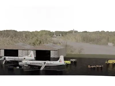 CONVAIR 440 and DOUGLAS DC-6B 3D model