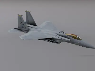 F 15 C- Fighter Jet Low-poly 3D model