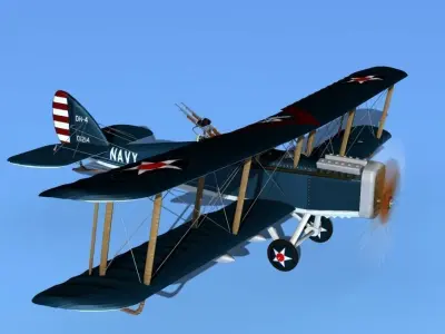 Airco DH-4 Bomber US Navy 3D model