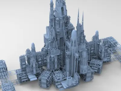 Ancient Mars dig site 5 3D model