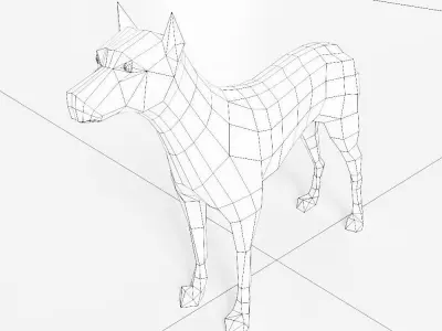 German Mastiff dog 3d model  Low-poly 3D model