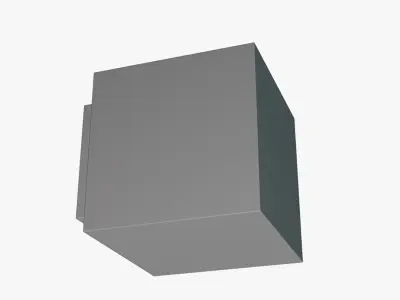 Basic LED Lightbox Sign - Geometry Only No Textures No Materials 3D model