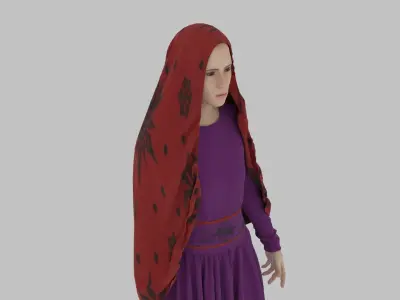 Hijab Woman 3D model