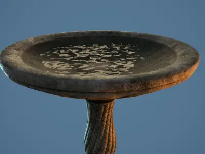 Birthbath bird bath Low-poly 3D model