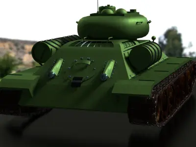 T-34 85 Tank 3D Model Free 3D model