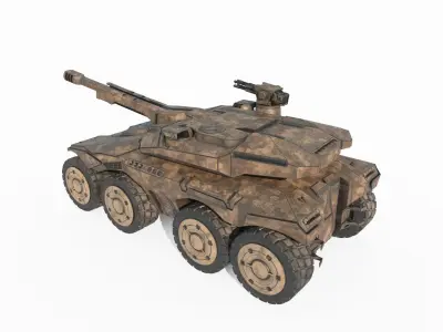 Future sci-fi style heavy-duty armored vehicles 3D model