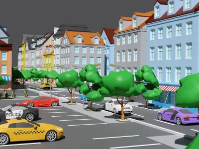 City 1 Low-poly 3D model