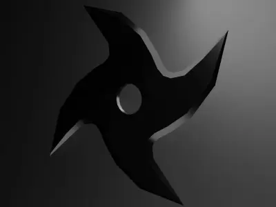 Shoriken k logo Free low-poly 3D model