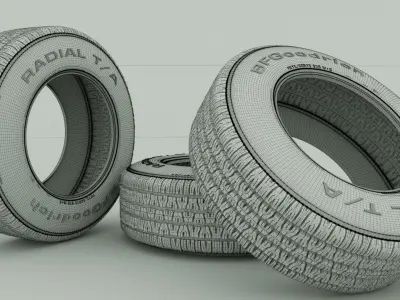 Bf Goodrich 1968 tire 3D model