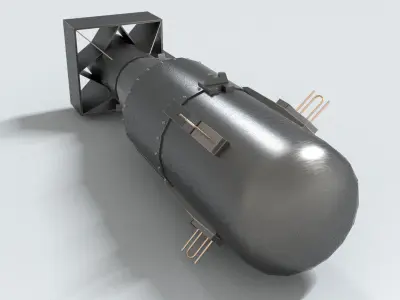 laos Nuclear Bomb Low-poly 3D model