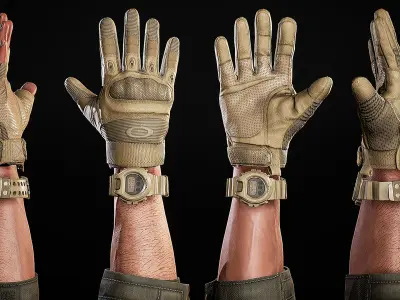 AAA MODULAR FPS ARMS PACK Low-poly 3D model