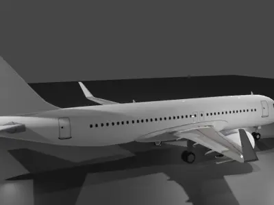Airbus a320neo  model with generic livery Low-poly 3D model