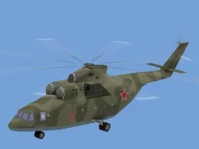 MI-26 soviet military helicopter Low-poly 3D model
