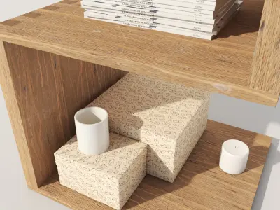 Coffee table 3D model Low-poly 3D model