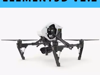 E3D - DJI Inspire 1 PRO 3D model