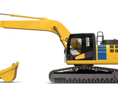 PC220LC-10 Hydraulic Crawler Excavator 3D model