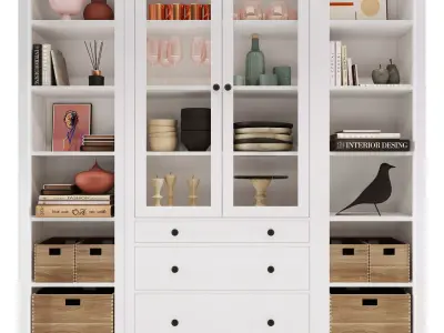 Hemnes Display Cabinet 3D model