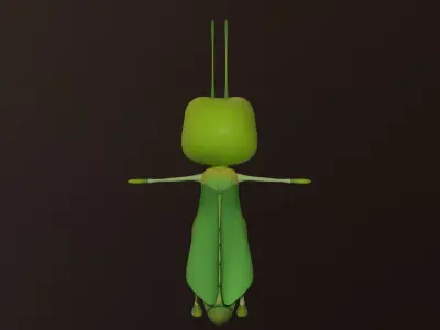 Asset - Cartoons - Character - Locust - Hight Poly - Rig Low-poly 3D model