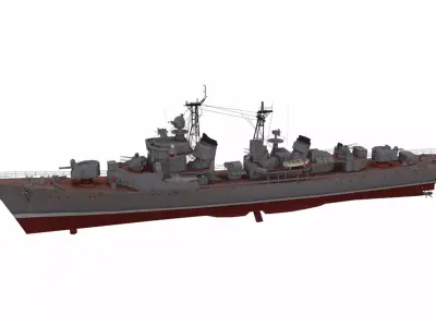 Kotlin-class destroyer Low-poly 3D model