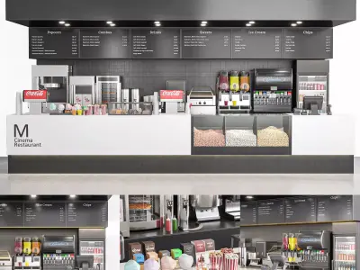 Cinema Restaurant equipment 3D model