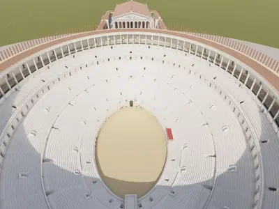 Colosseum and Temple of Venus and Roma 3D model
