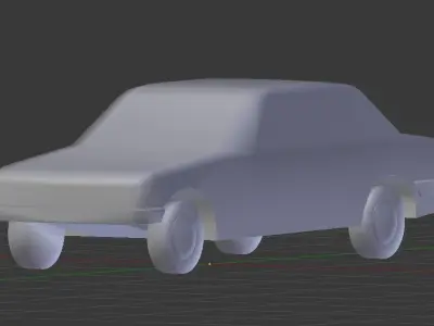 Lowpoly Old Peugeot Car Free low-poly 3D model