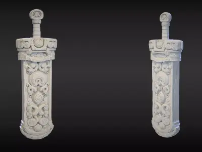 Stylized Sword 19 3D model