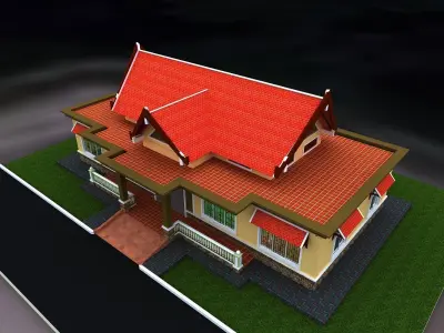 commercial public building 3D model