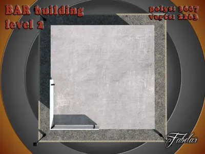 BAR level Low-poly 3D model