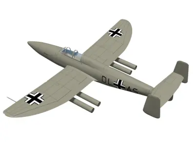Heinkel He 280 V1 with Argus 3D model