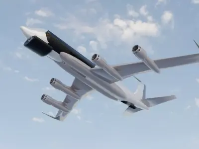 RC-135B Style Military Jet - Custom 1950s Transport Low-poly 3D model