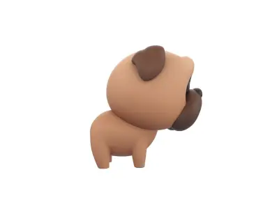 Character195 Pug  3D model