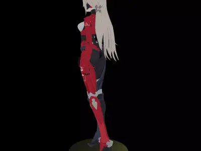 Prototype Anime Girl Tower of Fantasy Style STL 3D Print Model 3D print model