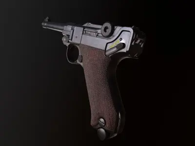 Luger P08 Low-poly 3D model