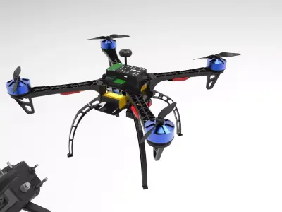 Quadcopter unmanned aerial vehicle 3D model