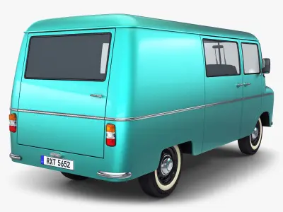 Generic Retro Cargo Van v 1 3D model