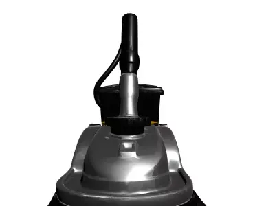 Industrial Floor Scrubber Cleaning Machine Low-poly 3D model