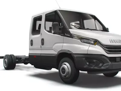 Iveco Daily Crew Cab L5 Chassis 2022 3D model