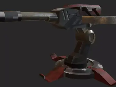 turret machine gun Free 3D model