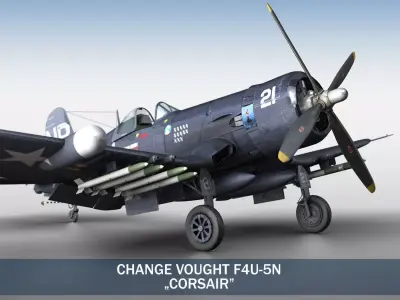 Change Vought F4U-5N Corsair 3D model