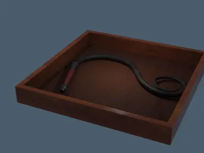 Leather Whip Low-poly 3D model