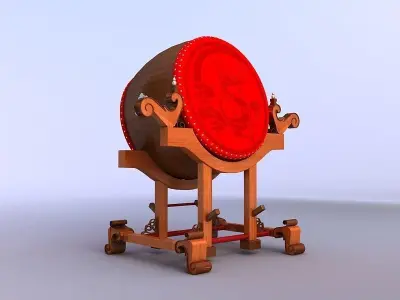 War Drum military drum Shengtang drum gongs and drums 3D model 3D model