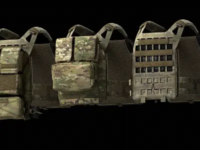 Crye Precision AirLite SPC V1 V2 V3 Low-poly 3D model