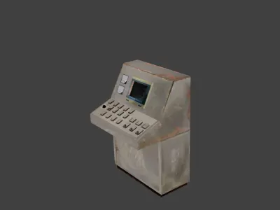 Industrial Computer Low-poly 3D model