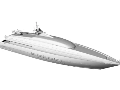 100 Meter Mega Yacht 3D model